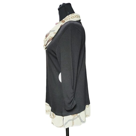 Soleillee Mock Layered Women's Lightweight Casual Blouse. Size Small - Picture 2 of 7